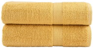 Shumee Premium 2 ks zlaté 70 × 140 cm 600 g/m2 100% bavlna - Sada ručníků