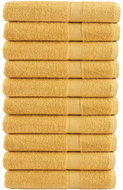 Shumee Premium 10 ks zlaté 80 × 200 cm 600 g/m2 100% bavlna - Sada ručníků