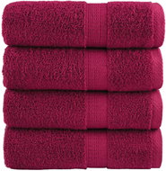 Shumee Premium na ruce 4 ks bordó 30 × 30 cm 600 g/m2 100% bavlna - Towel Set