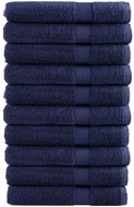 Shumee Premium 10 ks tmavě modré 100 × 200 cm 600 g/m2 100% bavlna - Towel Set