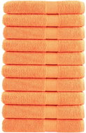 Shumee Premium 10 ks oranžové 80 × 200 cm 600 g/m2 100% bavlna - Towel Set