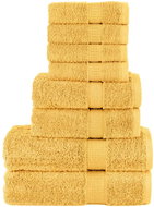 Shumee Premium 8dílná zlatá 600 g/m2 100% bavlna - Towel Set