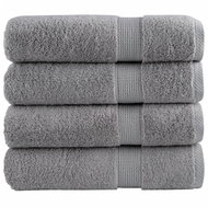 Shumee Premium 4 ks šedé 70 × 140 cm 600 g/m2 100% bavlna - Towel Set