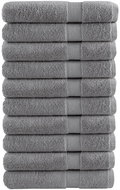 Shumee Premium 10 ks šedé 80 × 200 cm 600 g/m2 100% bavlna - Towel Set