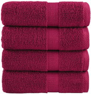 Shumee Premium 4 ks bordó 30 × 50 cm 600 g/m2 100% bavlna - Towel Set