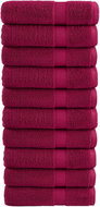 Shumee Premium 10 ks bordó 50 × 100 cm 600 g/m2 100% bavlna - Towel Set