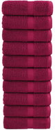 Shumee Premium na ruce 10 ks bordó 30 × 30 cm 600 g/m2 100% bavlna - Towel Set