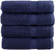 Shumee Premium 4 ks modré 50 × 100 cm 600 g/m2 100% bavlna, 137258 - Towel Set