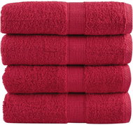 Shumee Premium na ruce 4 ks červené 30 × 30 cm 600 g/m2 bavlna - Towel Set