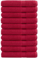 Shumee Premium 10 ks červené 80 × 200 cm 600 g/m2 100% bavlna - Towel Set