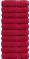 Shumee Premium 10 ks červené 70 × 140 cm 600 g/m2 100% bavlna - Towel Set