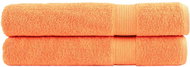 Shumee Premium 2 ks oranžové 100 × 200 cm 600 g/m2 100% bavlna - Towel Set