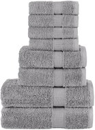 Shumee Premium 8dílná šedá 600 g/m2 100% bavlna - Towel Set