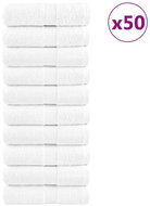 Shumee Premium na ruce 50 ks bílé 30 × 30 cm 600 g/m2 100% bavlna - Towel Set