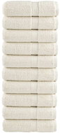 Shumee Premium na ruce 10 ks krémové 30 × 30 cm 600 g/m2 bavlna - Towel Set