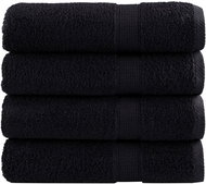 Shumee Premium 4 ks černé 70 × 140 cm 600 g/m2 100% bavlna - Towel Set