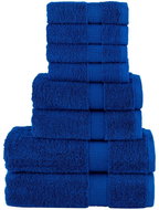 Shumee Premium 8dílná modrá 600 g/m2 100% bavlna - Towel Set
