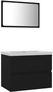 Shumee Bathroom furniture, set, black, chipboard - Bathroom Set