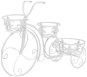 SHUMEE Stojan na kvety v tvare bicykla kola vintage štýl kovový - Stojan na kvety