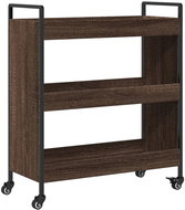 Shumee Kitchen trolley, brown oak, 70 × 30 × 82 cm, composite wood - Cart