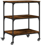 Shumee Kitchen trolley, smoked oak, 60 × 41 × 76 cm, composite wood - Cart