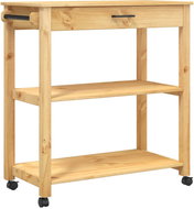 Shumee MONZA kitchen trolley, 84 × 40 × 90 cm, solid pine wood - Cart