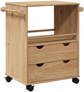 Shumee OTTA kitchen trolley, 59 × 45 × 80 cm, solid pine - Cart