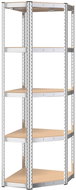 Shumee 5 tier corner shelf, silver, steel and composite wood - Shelving Unit