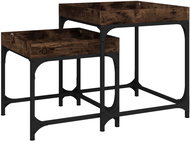 Storage tables 2 pcs smoked oak - Side Table
