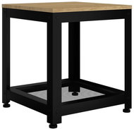 SHUMEE light brown and black 40 × 40 × 45 cm MDF and iron - Side Table