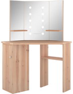 Shumee Corner dressing table with LED light oak 111 × 54 × 141,5 cm - Dressing Table