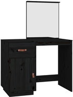 Shumee Dressing table black 95 × 50 × 134 cm solid pine wood - Dressing Table