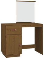 Shumee Dressing table honey brown 95 × 50 × 134 cm solid pine wood - Dressing Table