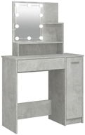 Shumee Toaletní stolek s LED betonově šedý 86,5 × 35 × 136 cm - Toaletní stolek