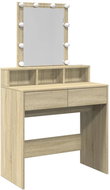 Shumee Dressing table with LED oak sonoma 80 × 41 × 144,5 cm - Dressing Table