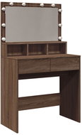 Shumee Dressing table with LED brown oak 80 × 41 × 134,5 cm - Dressing Table