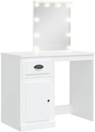 Shumee Dressing table with LED light white 90 × 42 × 132,5 cm - Dressing Table