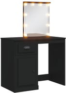 Shumee Toaletní stolek s LED osvětlením černý 90 × 42 × 132,5 cm - Toaletní stolek