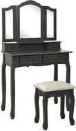 Shumee Dressing table with stool grey 80 × 69 × 141 cm pavlovnia - Dressing Table
