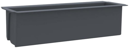 SHUMEE Květinové truhlíky na europalety 12 ks šedé 36 × 13,5 × 9,5 cm PP - Truhlík - Main image