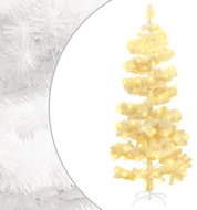 Shumee Spirálový vánoční stromek s LED a stojanem bílý 150 cm PVC - Christmas Tree