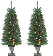 Shumee Umělé vánoční stromky 100 LED diod zelené 120 cm, 2 ks - Christmas Tree