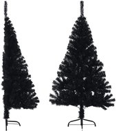 Shumee Umělý poloviční vánoční stromek se stojanem černý 150 cm PVC - Christmas Tree