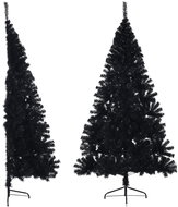 Shumee Umělý poloviční vánoční stromek se stojanem černý 180 cm PVC - Christmas Tree