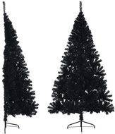 Shumee Umělý poloviční vánoční stromek se stojanem černý 240 cm PVC - Christmas Tree