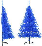 Shumee Umělý poloviční vánoční stromek se stojanem modrý 150 cm PVC - Christmas Tree