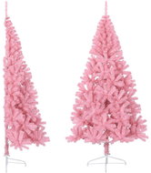 Shumee Umělý poloviční vánoční stromek se stojanem růžový 240 cm PVC - Christmas Tree