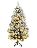 Shumee Umělý sklápěcí vánoční stromek se 150 LED a koulemi 150 cm, zlatá - Christmas Tree