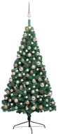 Shumee Umělý vánoční půl stromek s LED a sadou koulí zelený 150 cm, 3077564 - Christmas Tree