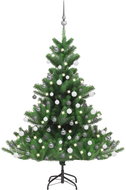 Shumee Umělý vánoční stromek normandská jedle LED a šedé koule zelený 120 cm - Christmas Tree